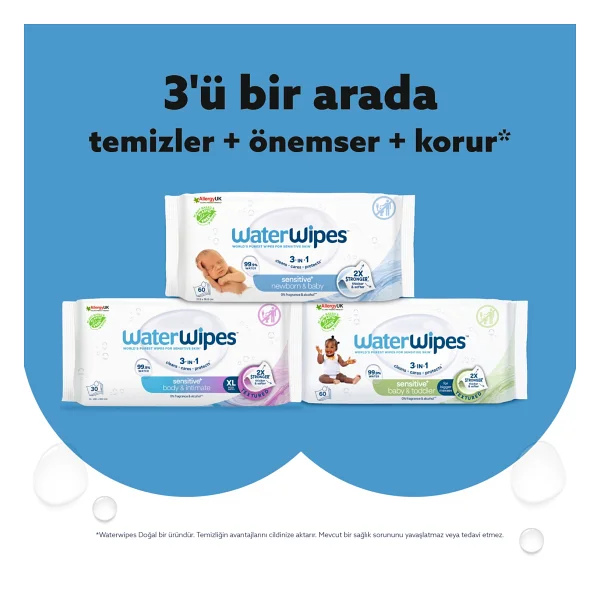Waterwipes Sensitive Yenidoğan 60 Yaprak 4'lü Paket Islak Mendil - Görsel 6