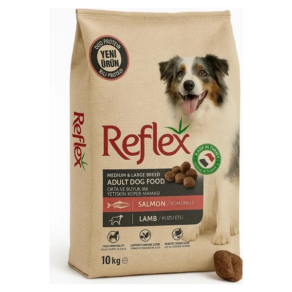 Reflex Duo Proteinli Somonlu Ve Kuzu Etli 10 Kg Orta Ve Büyük Irk Yetişkin Köpek Maması - Görsel 2