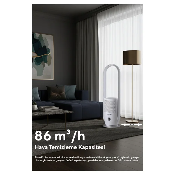Kumtel Hbap-01 2in1 Uzaktan Kumandalı Kule Tipi Vantilatör - Görsel 2