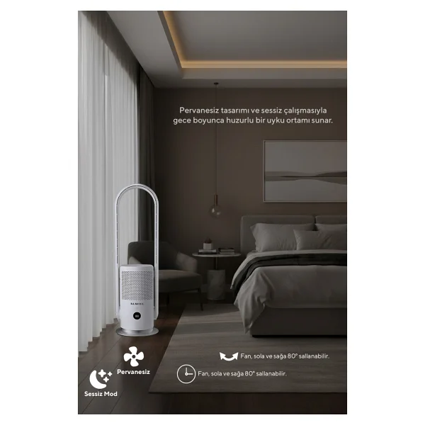 Kumtel Hbap-01 2in1 Uzaktan Kumandalı Kule Tipi Vantilatör - Görsel 3