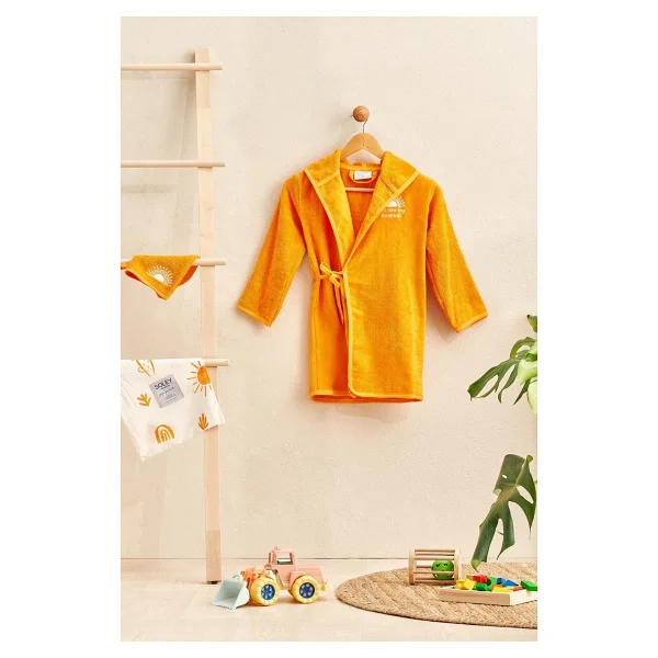 Soley Boho Çocuk Bornozu - 4 - 6 Yaş - Kiremit - Görsel 4