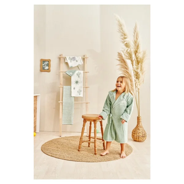 Soley Boho Çocuk Bornozu - 4 - 6 Yaş - Kiremit - Görsel 7