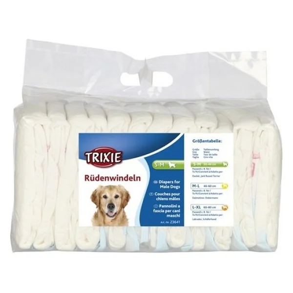 Trixie Erkek Köpek Çiş Külodu Ve Pedi M-L 46-60cm 12adet - Görsel 2