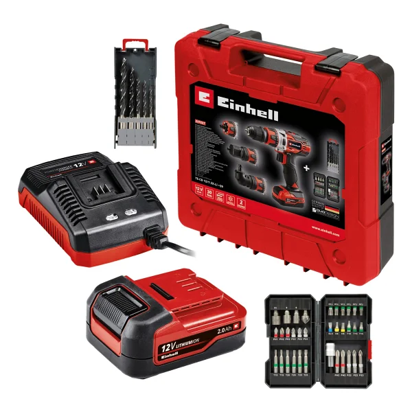 Einhell Te-CD 12/1 3x-Li Tek Akülü 39 Parça Vidalama Makinesi - Görsel 3
