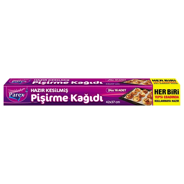 Parex Hazır Kesilmiş Pişirme Kağıdı 16'lı 42 X 37 Cm 24 Paket 1 Koli - Görsel 2