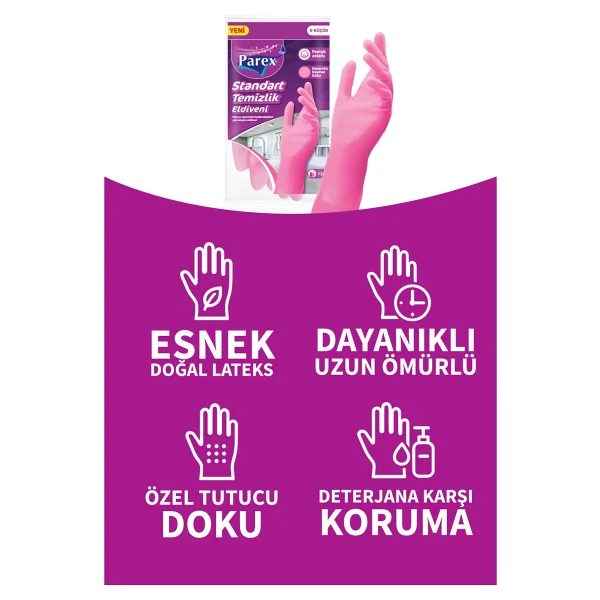 Parex Ekonomik Standart Küçük Boy Temizlik Eldiveni - Görsel 3