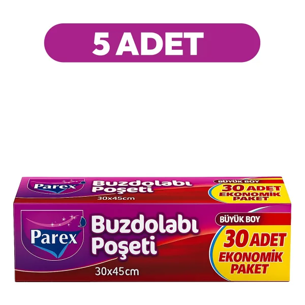 Parex Büyük Boy Buzdolabı Poşeti 30 'lu 5 Adet - Görsel 5