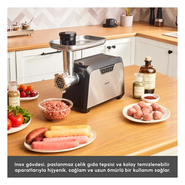 Karaca 2000 W Inox Kıyma Makinesi - Görsel 3