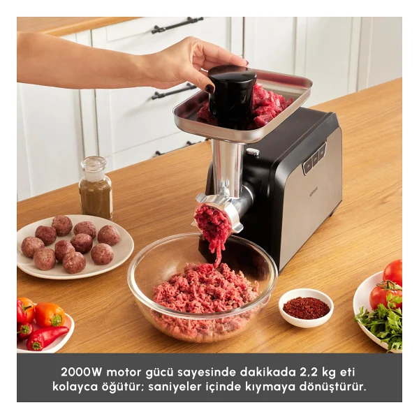 Karaca 2000 W Inox Kıyma Makinesi - Görsel 6