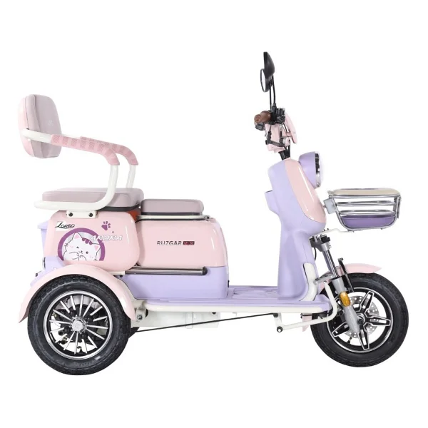 Arora Rüzgar New 900 W 3 Tekerlekli Elektrikli Motosiklet Lila - Görsel 2