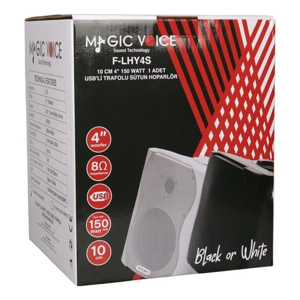 Magicvoice F-Lhy4s 4 İnç Hat Trafolu Duvar Hoparlör - Görsel 5