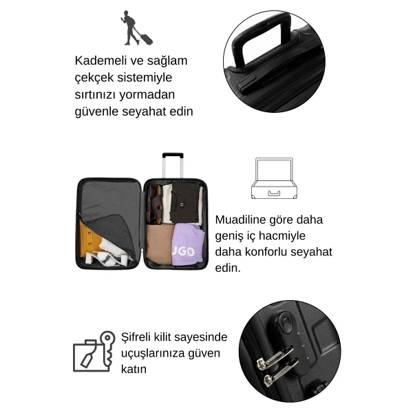 Louisiana Polo 1167 Abs Büyük Boy Valiz - Görsel 4