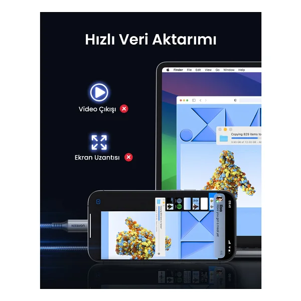 Ugreen 15374 2 M Type-C To Type-C Hızlı Şarj Kablosu - Görsel 8