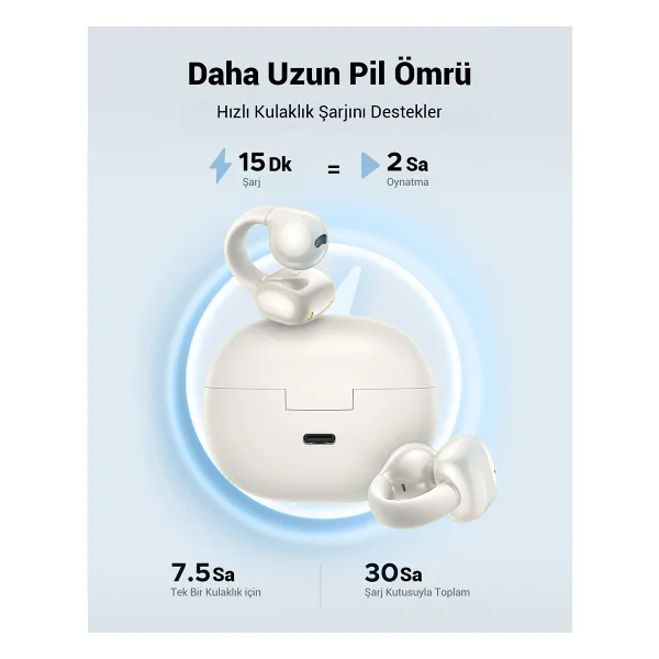 Ugreen Hitune S3 TWS Beyaz Kulak İçi Bluetooth Kulaklık - Görsel 6