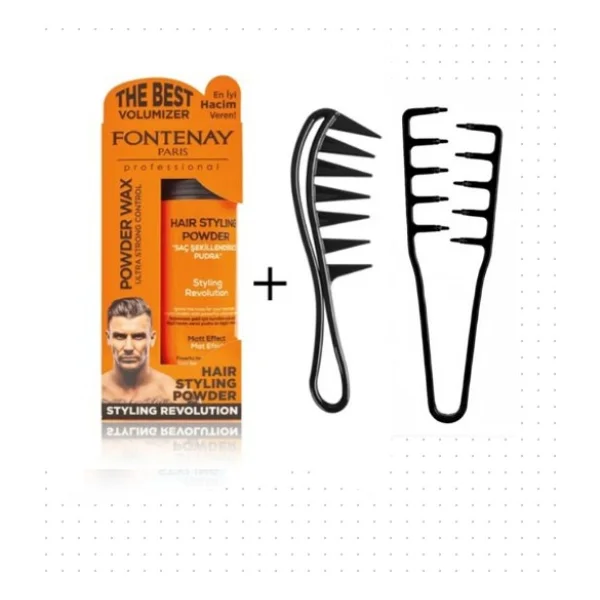 Fontenay Saç Pudra Toz Wax Ultra Strong 20gr + Mucizevi Şekil Tarağı + Şekil Tarağı 3'lü Set - Görsel 2