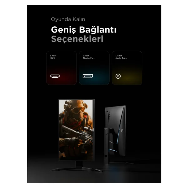 Rampage Zenıth Zn24tn540 24.1" 0.2 Ms Full HD Pivot 540 Hz Oyuncu Monitörü - Görsel 4