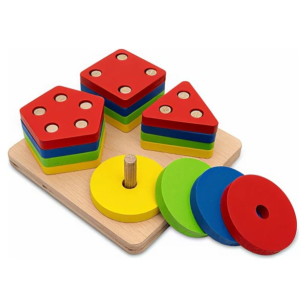 Circle Toys Ahşap Geometrik Şekiller Oyunu - Görsel 3