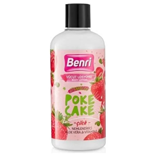 Benri Çilek Poke Cake 500 Ml Vücut Losyonu - Görsel 2