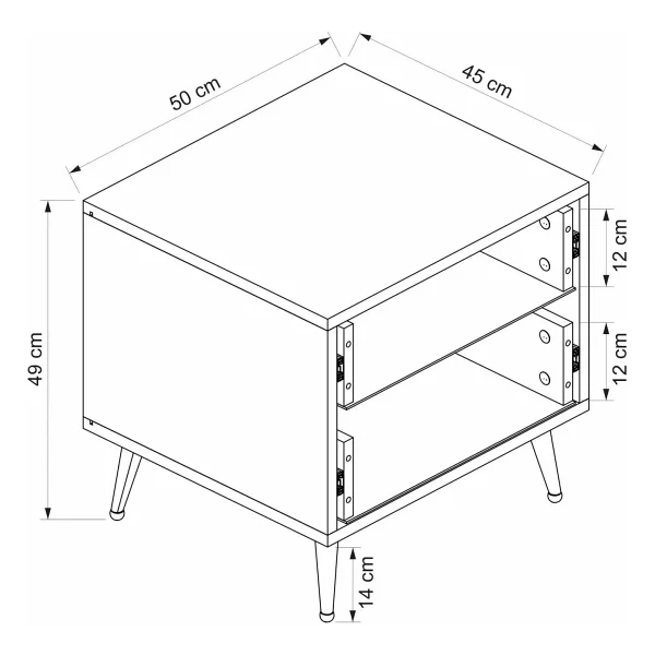 Minar Kale Komodin Plus - Beyaz Beyaz - Görsel 8