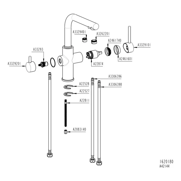 Artema Split A42144 Dual-Flow Arıtmalı Krom Mutfak Bataryası - Görsel 10