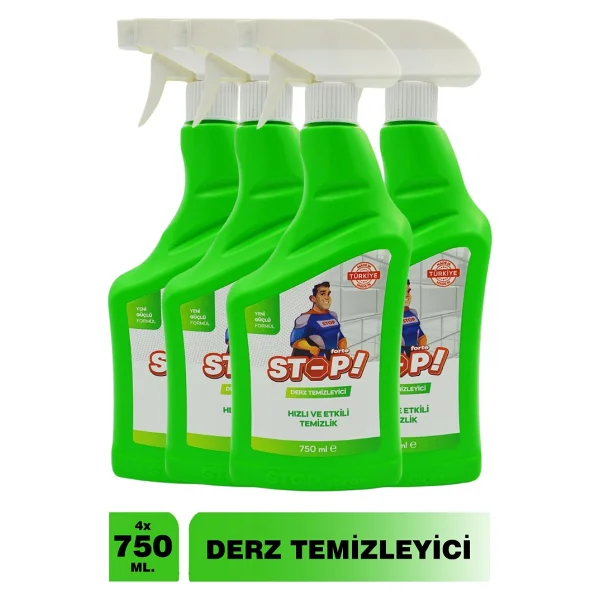 Stop Forte 4'lü Derz Temizleyici 750 Ml Hızlı Ve Etkili Temizlik İçin Pratik Kullanım - Görsel 4