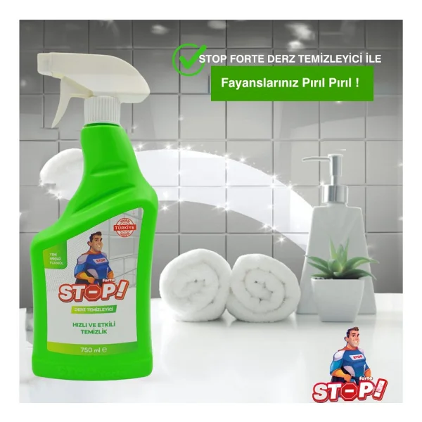 Stop Forte 4'lü Derz Temizleyici 750 Ml Hızlı Ve Etkili Temizlik İçin Pratik Kullanım - Görsel 3