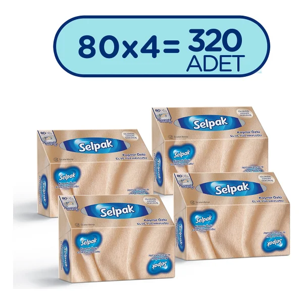 Selpak El Ve Yüz Havlusu Kutulu Kaşmir Özlü 4x80 Yaprak - Görsel 9