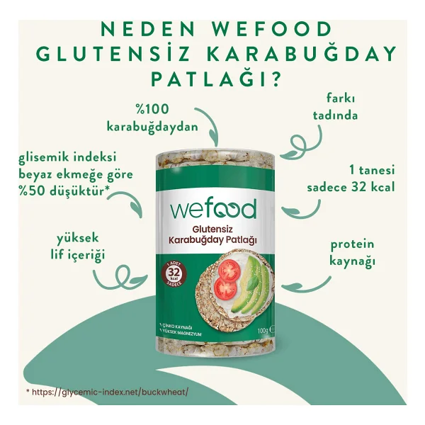Wefood Karabuğday Patlağı 100 Gr 3'lü - Görsel 3