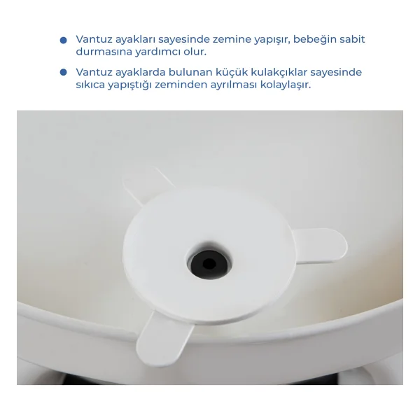 Babyjem Antrasit Yandan Açılır Banyo Ve Mama Oturağı & Hediye Minderli 2'li Set Kolay Temizlenebilir - Görsel 5