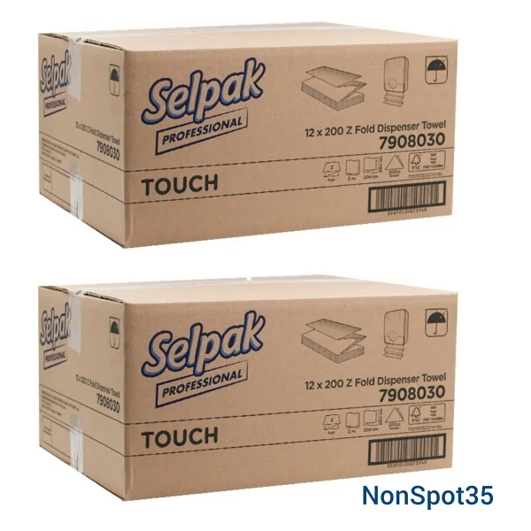 Selpak Professional Touch Z Katlama Dispenser Havlu 200'LÜ 24 Paket 2 Katlı Dayanıklı Kullanım - Görsel 2