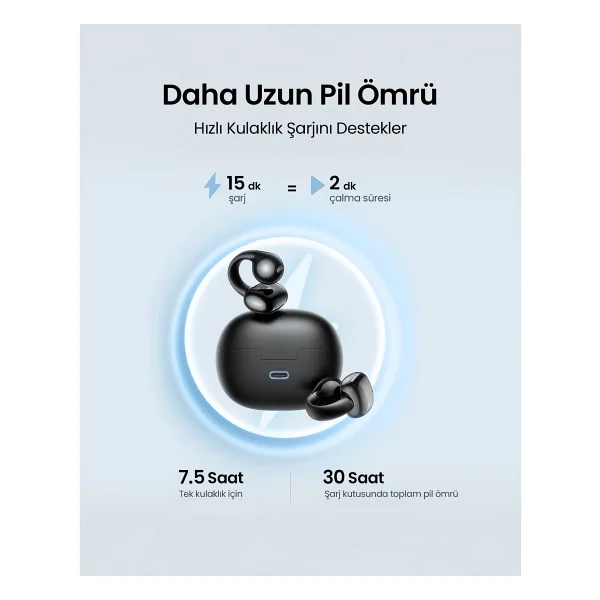 Ugreen Hitune S3 TWS Siyah Kulak İçi Bluetooth Kulaklık - Görsel 6
