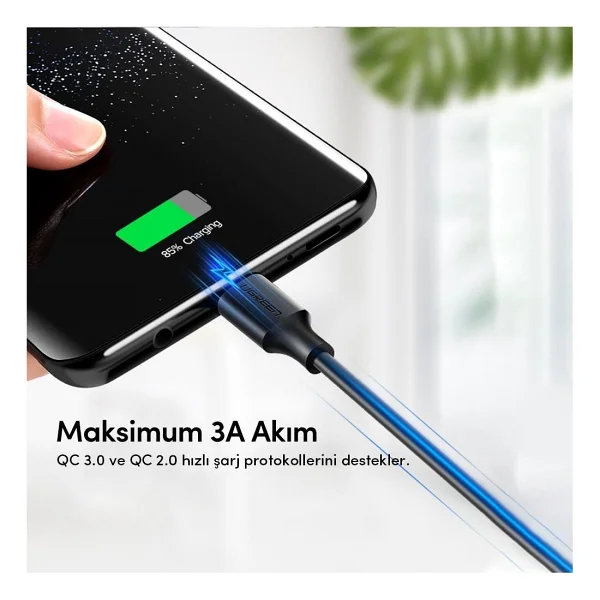 Ugreen 60117 1.5 M USB To Type-C Hızlı Şarj Kablosu - Görsel 2