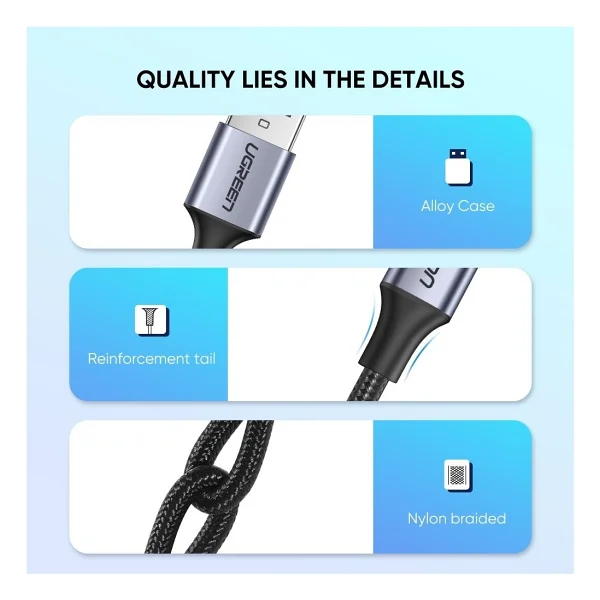 Ugreen 60126 1 M USB To Type-C Hızlı Şarj Kablosu - Görsel 5
