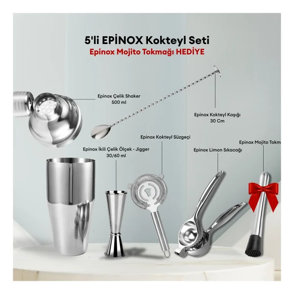 Epinox 5'li Epinox Kokteyl Seti - Görsel 8