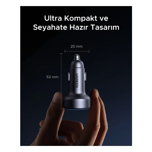 Ugreen 45843 30 W Hızlı Araç Şarj Aleti - Görsel 9