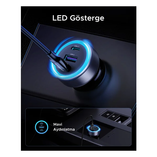 Ugreen 45843 30 W Hızlı Araç Şarj Aleti - Görsel 10
