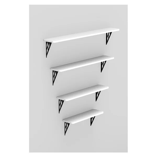 Retodesign Montajsız Beyaz Petek Üstü Metal Raf, Kalorifer Peteği Raf Dresuar Uçan Raf 100 Cm 100100 - Atlantik Çam - Görsel 2