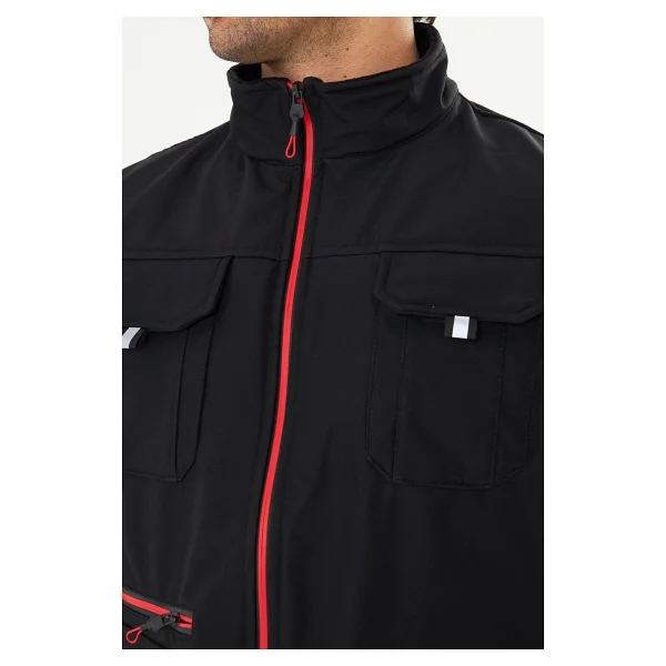 Orange Safety Softshell Siyah Yelek - Görsel 5