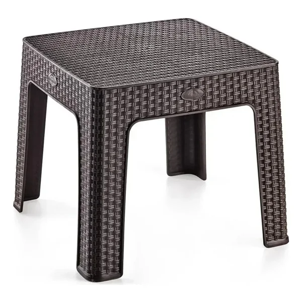 Retro Art Holiday Rattan Şezlong Sehpası 2'li Kahverengi - Görsel 3
