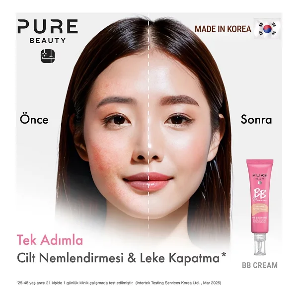 Pure Beauty Bb Krem Spf50 Pa++++ 30 Ml Ivory Tüm Cilt Tipleri İçin Ton Eşitleyici Etki - Görsel 7