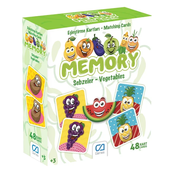 Ca Games Memory Meyveler Ve Sebzeler 48 Parça Eşleştirme Kartları 5040 - Görsel 4