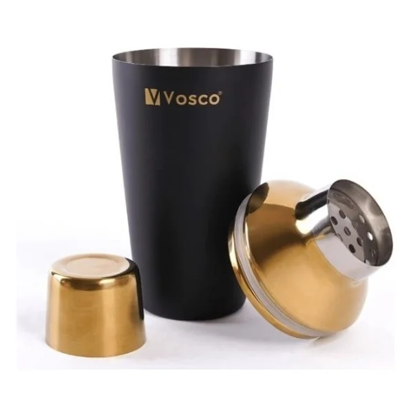Vosco 3 Parça Paslanmaz Çelik Kokteyl Shaker Seti (Gold) - Görsel 10