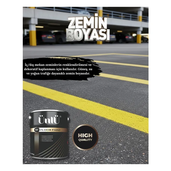 Ünlü Floor Paint Zemin Boyası - Gök Mavi - Görsel 4