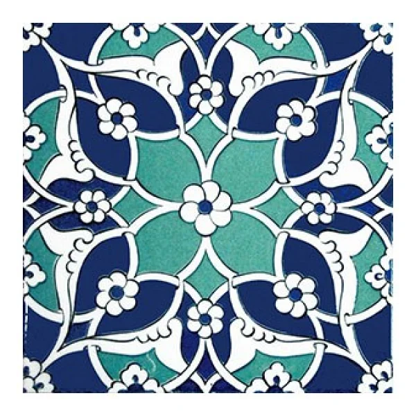 Armada Çini 20x20 Cm Ac 80 Selçuklu İznik Desen Kütahya Çini Karo - Görsel 6