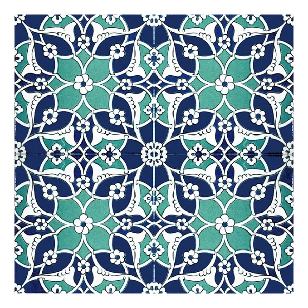 Armada Çini 20x20 Cm Ac 80 Selçuklu İznik Desen Kütahya Çini Karo - Görsel 2