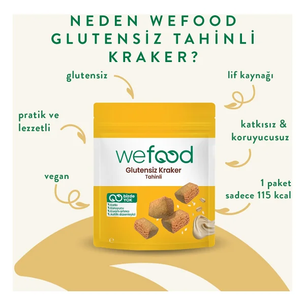 Wefood Tahinli Kraker 40 Gr 3'lü - Görsel 3