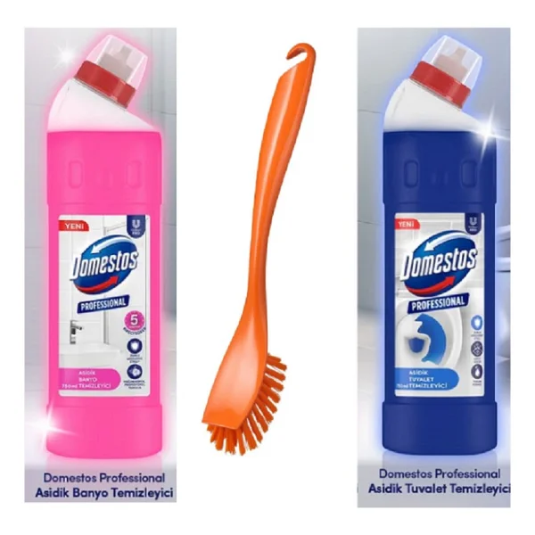 Domestos Banyo Temizleyici ,Tuvalet Temizleyici 750 Ml (Derzlere Zararsız) Ve Fırça - Görsel 4