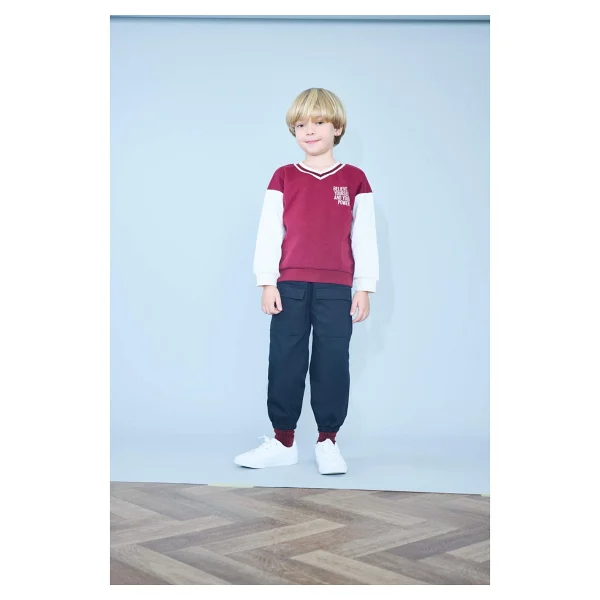 Defacto Jogger Paça Gabardin Pantolon Erkek Bebek D3363a525wn - Siyah-Bk56 - 5 - 6 Yaş - Görsel 7