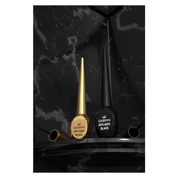 Gabrini Dipliner Gold Black Yumuşak Uçlu Kolay Uygulama Eyeliner Yoğun Pigmentli Renk - Görsel 2