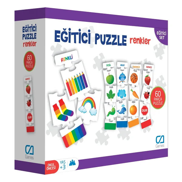 Ca Games Eğitici Çocuk Puzzle Renkler 60 Parça - Görsel 4